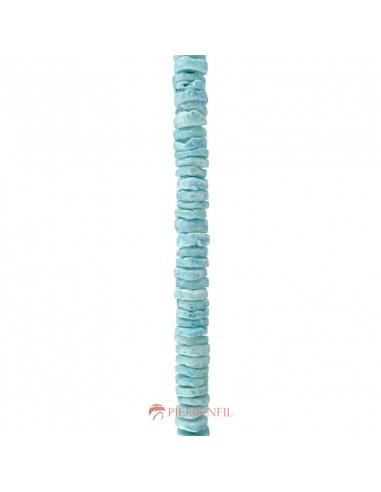 Coquillage Rondelle heishi 2x6mm Turquoise light