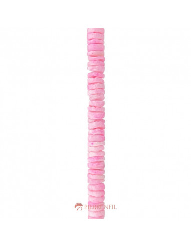 Coquillage Rondelle heishi 2x6mm Rose