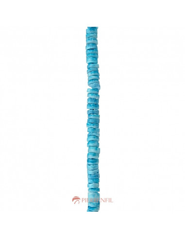Coquillage Rondelle heishi 2x4mm Bleu