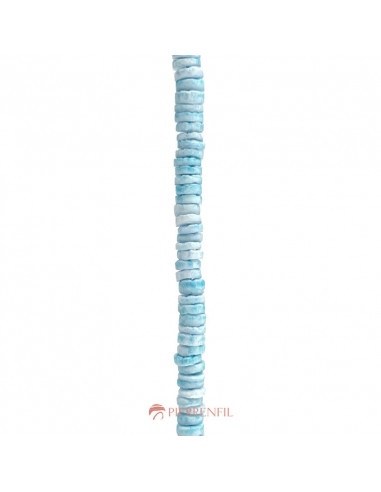 Coquillage Rondelle heishi 2x4mm Bleu ciel