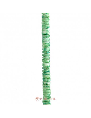 Coquillage Rondelle heishi 2x5mm vert pomme