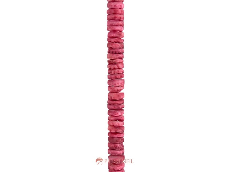 Coquillage Rondelle heishi 2x5mm Rouge bordeaux
