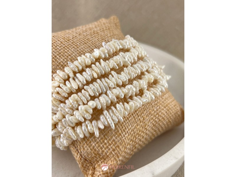 Perles de culture blanc crème Bâtonnet 2x7mm