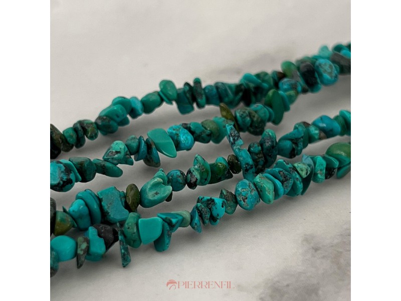 Turquoise Chips 3x5mm 90cm