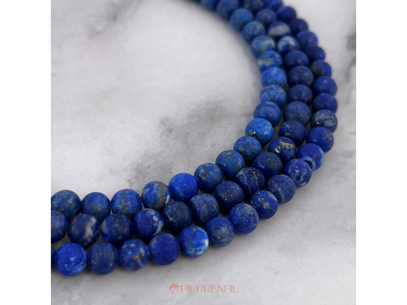 Lapis lazuli mat Boule 6mm