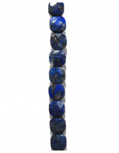 Lapis lazuli Carré plat facetté 6mm